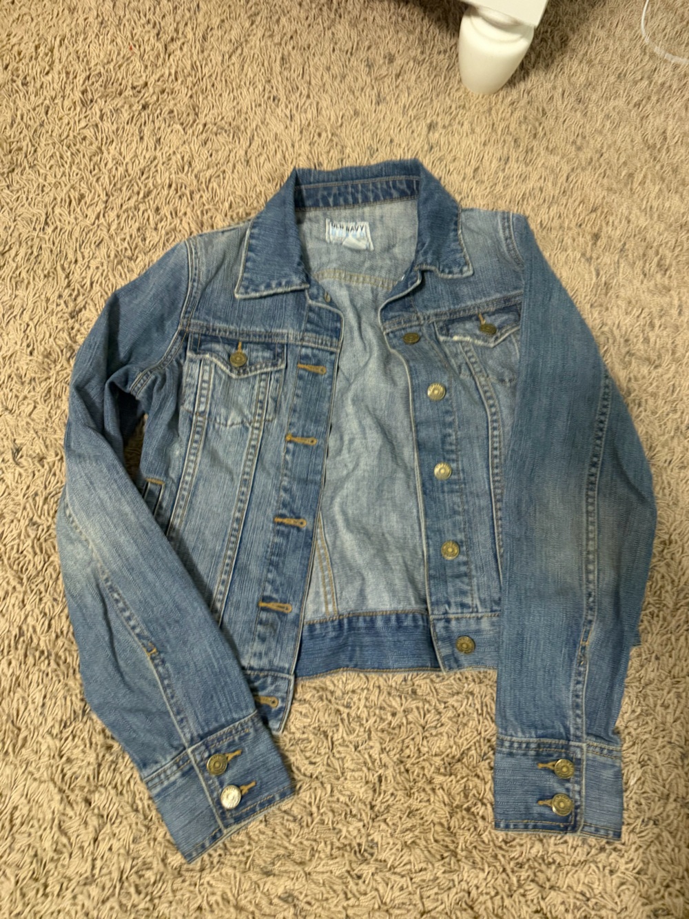 Old Navy Blue and White Label Denim Jacket